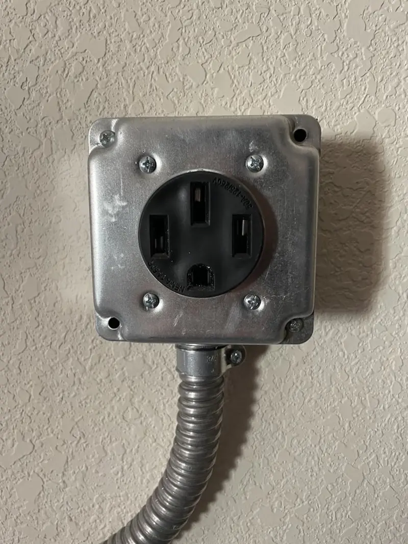 NEMA 14-50 outlet installed for Electrical Panel Upgrade in Conroe